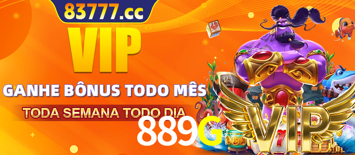 Banner promocional do 889G oferecendo 100% de recompensas adicionais contínuas para quem fizer o login diário (Daily sign-in), com um mascote de coelho.