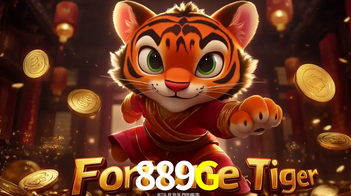 O carismático mascote do jogo de slot Fortune Tiger, um tigre fofo em pose de artes marciais, pronto para trazer sorte e multiplicadores de ganhos no cassino online 889G.